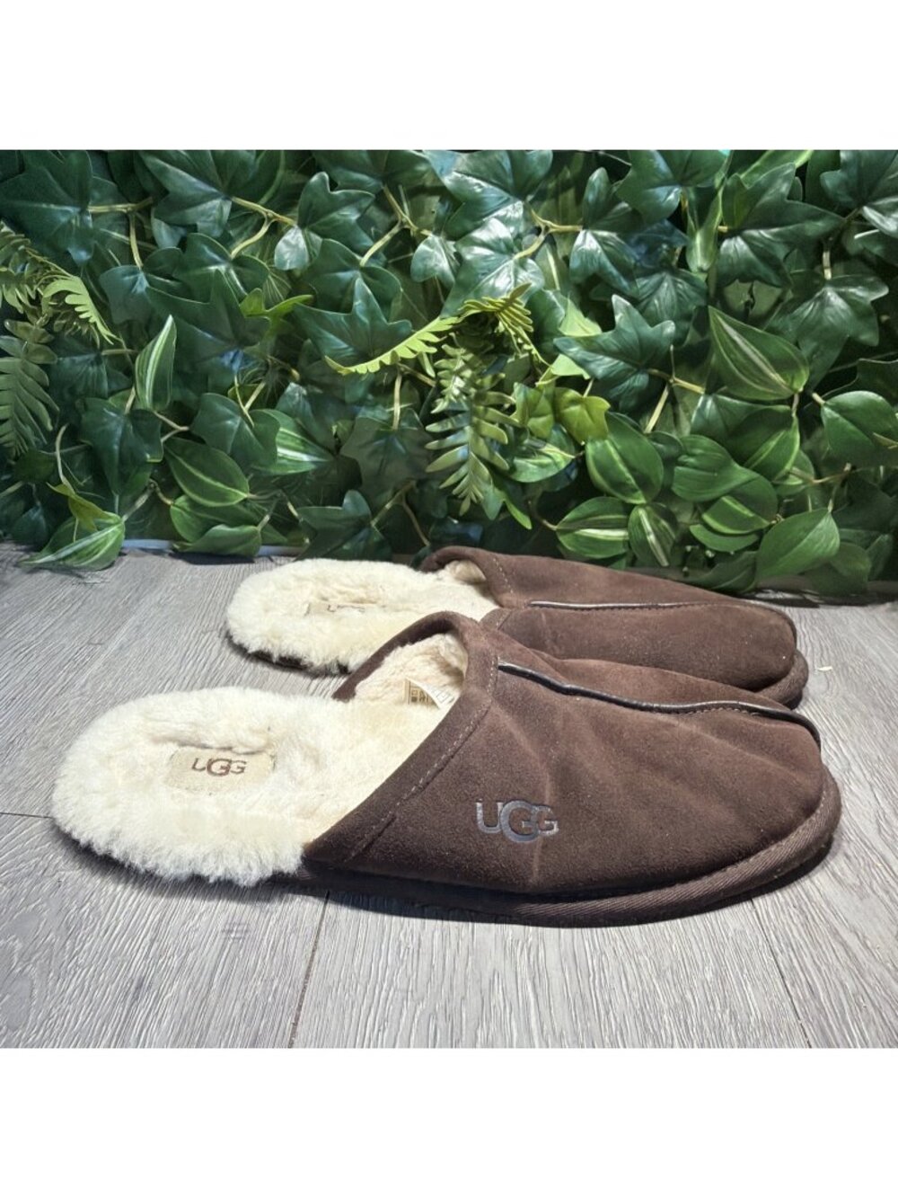 UGG Scuff Brown Suede Slippers Mens US11/UK10/EU44 (1101111)